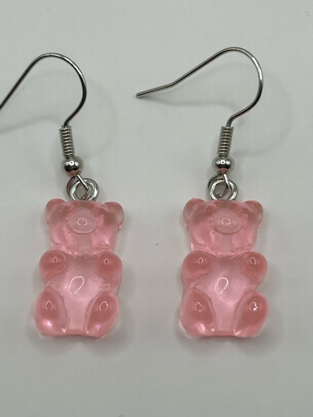 Pink Gummy Bear Dangle Earrings - Women Jewelry